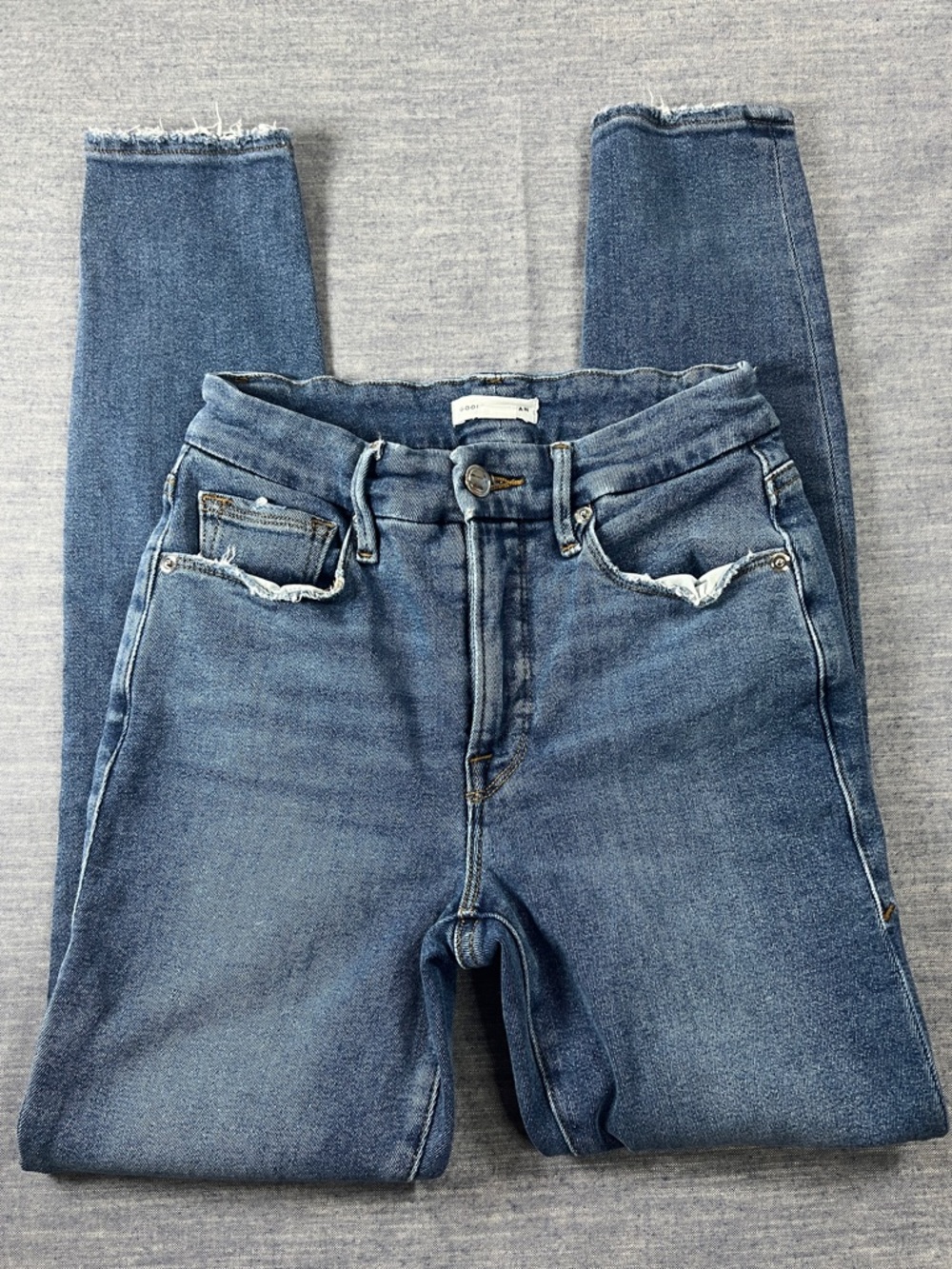 Good American Womens Size 0 25 Skinny Stretch Jeans GLCNFH941T Indigo 149